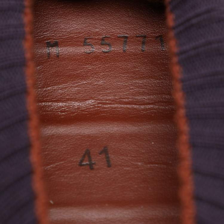 مملوكة مسبقًا Loro Piana Multicolor Knit Fabric and Leather 360 Flexy Walker Low Top Sneakers Size 41