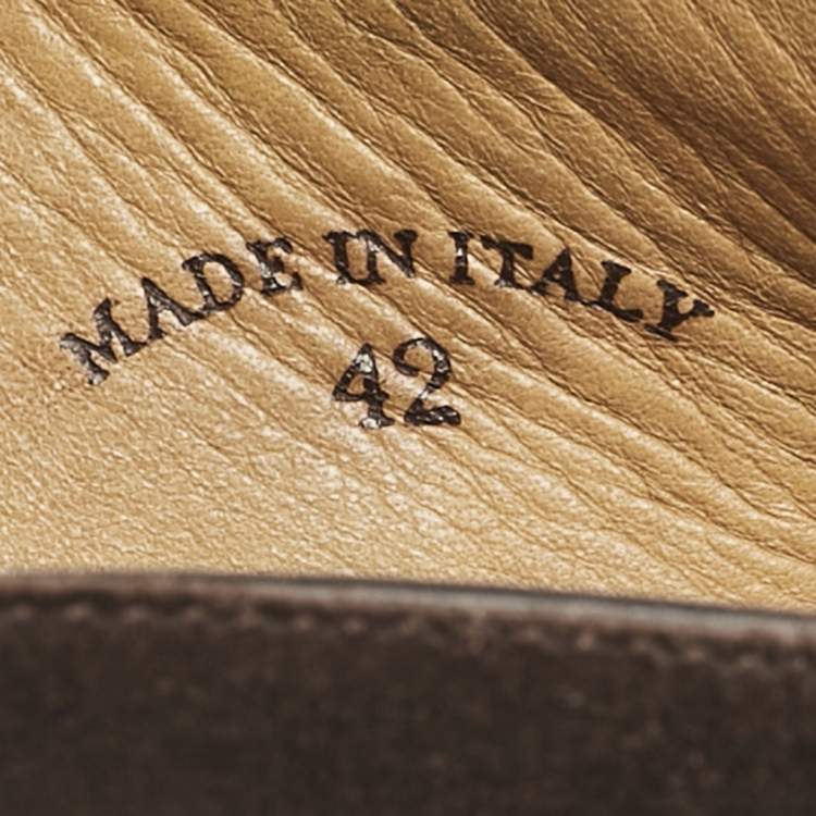 Pre Owned Loro Piana Brown Suede Open Walk Ankle Boots Size 42