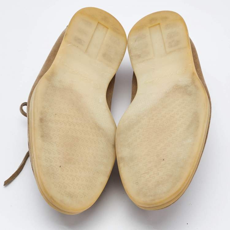 مملوكة مسبقًا Loro Piana Beige Suede Sea Sail Walk Loafers Size 45