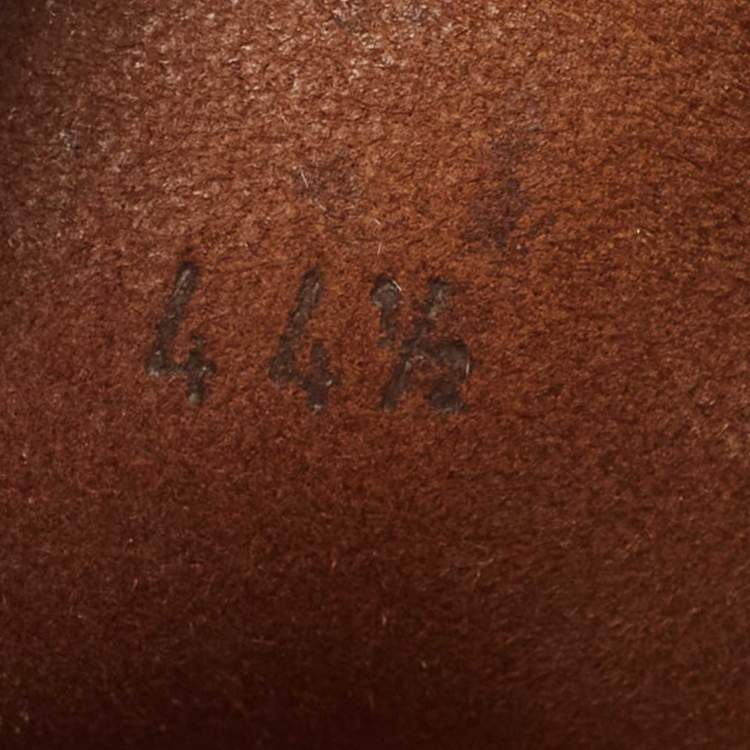 Pre Owned Loro Piana Brown Leather New Buckle Sandals Size 44.5