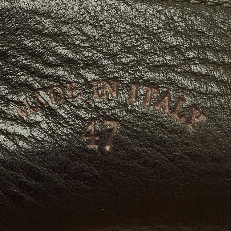 Pre Owned Loro Piana Green Suede Summer Walk Slip On Loafers Size 47