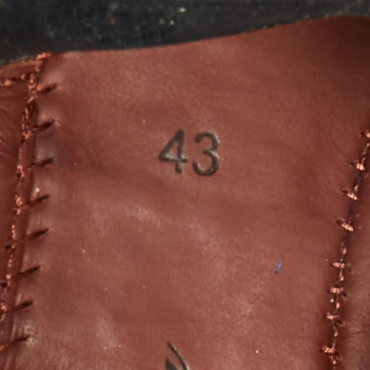 Pre Owned Loro Piana Brown Knit Fabric 360 LP Flexy Walk Low Top Sneakers Size 43