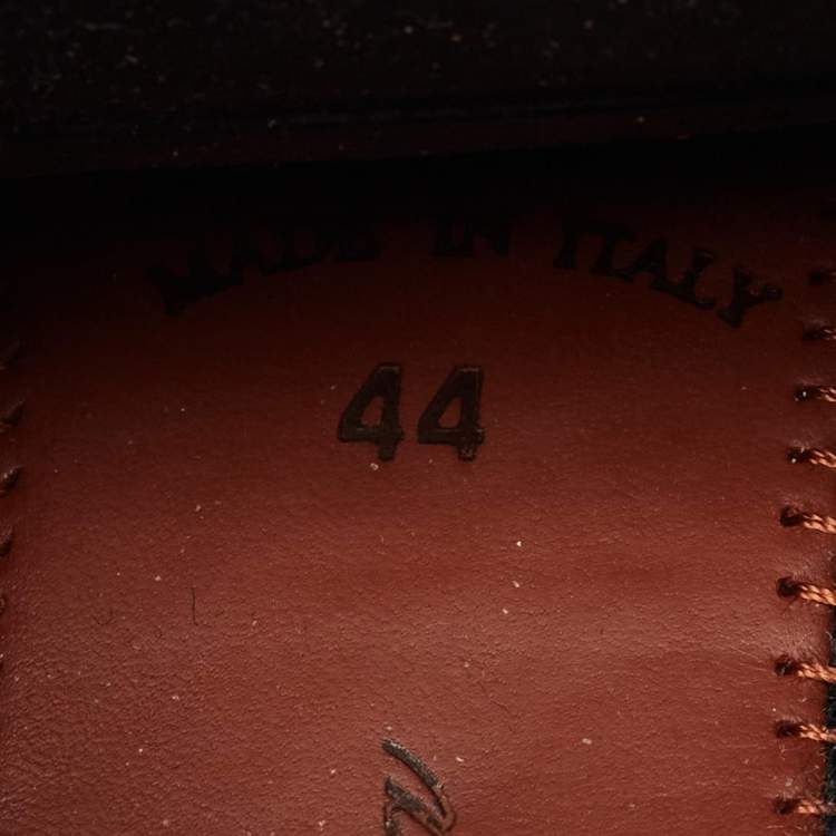 Pre Owned Loro Piana Grey Knit Fabric 360 LP Flexy Walk Lace Up Sneakers Size 44