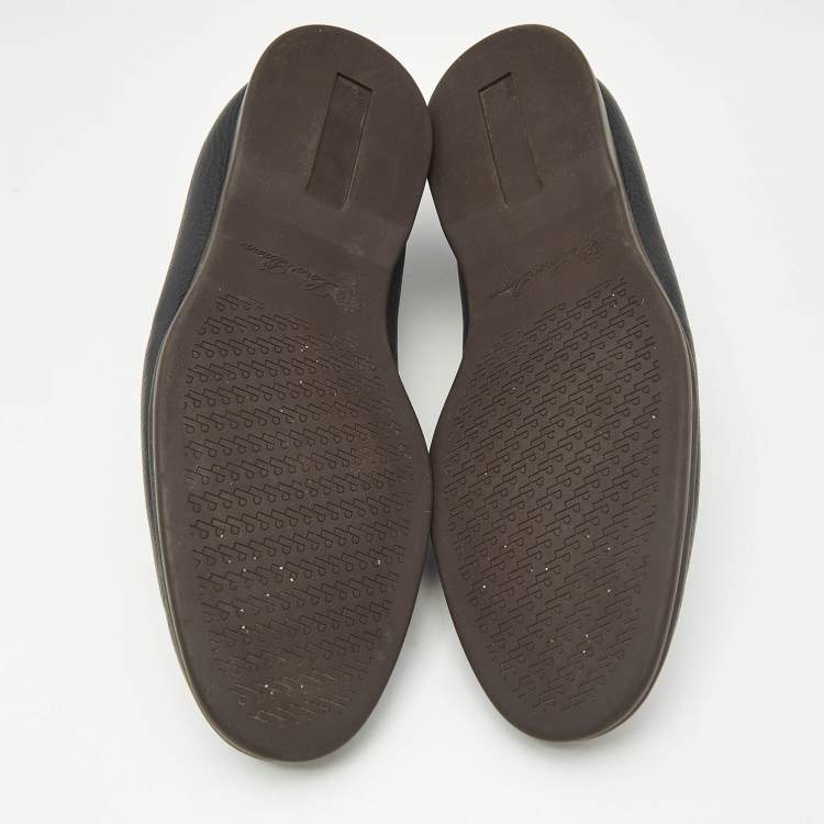 Pre Owned Loro Piana Black Leather Open Walk Ankle Boots Size 42