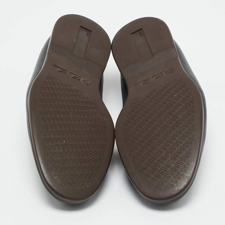 Pre Owned Loro Piana Black Leather Open Walk Ankle Boots Size 42