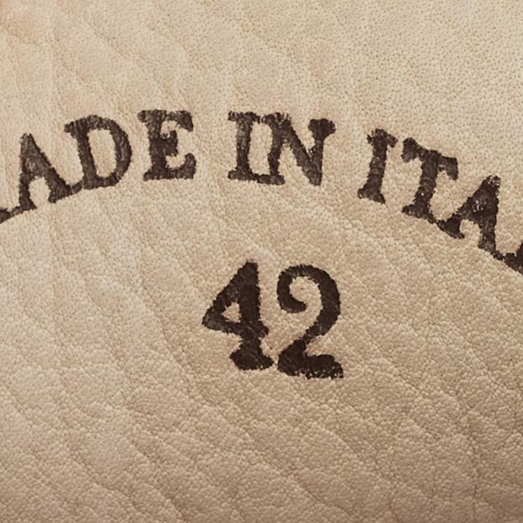 Pre Owned Loro Piana Beige Suede Babouche Charms Walk Mules Size 42