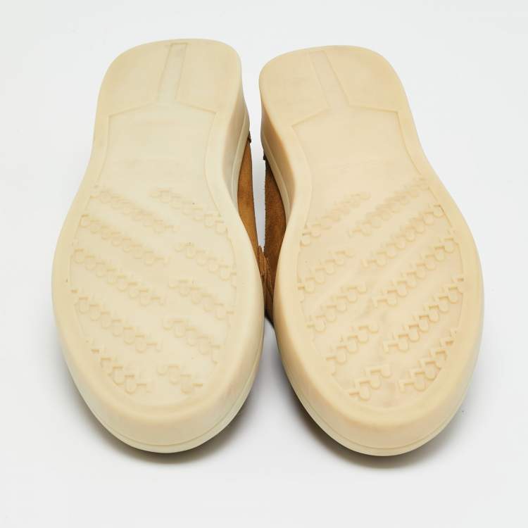 Pre Owned Loro Piana Brown Suede Ultimate Walk Loafers Size 43