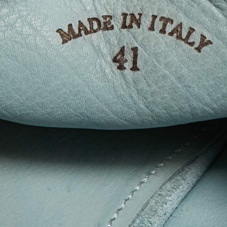 Pre Owned Loro Piana Babouche Charms Walk Size 41 Blue Suede Mules