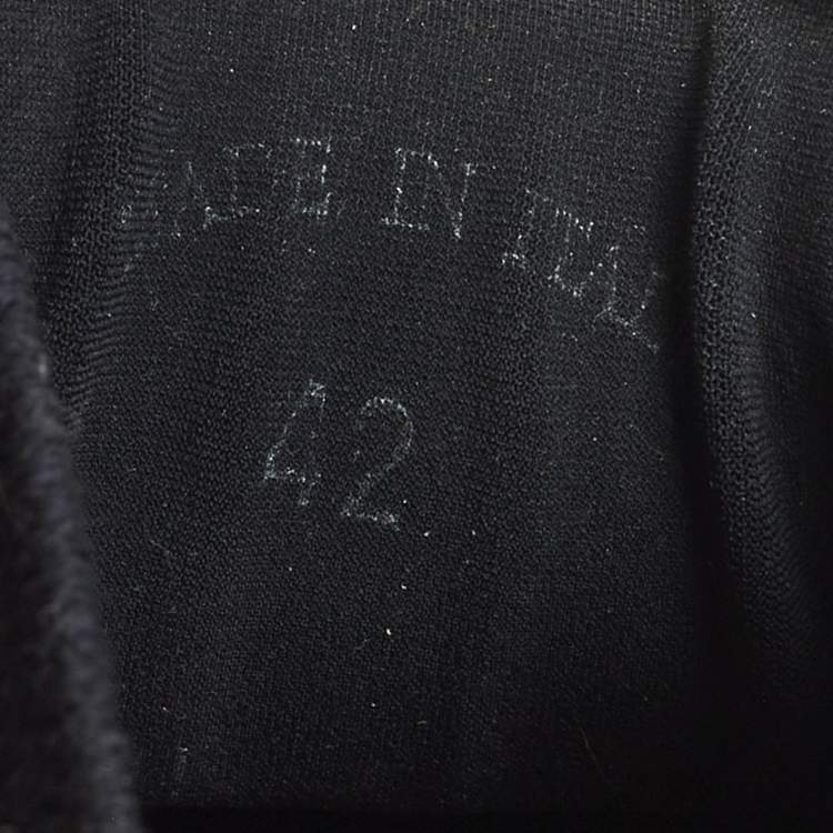 Pre Owned Loro Piana Open Walk Size 42 Navy Blue Knit Fabric Ankle Length Boots