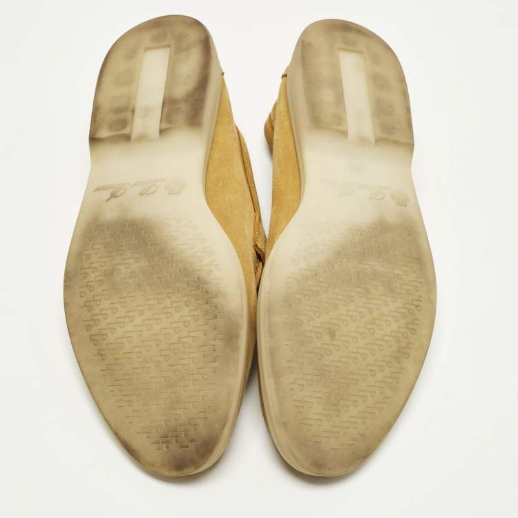 Pre Owned Loro Piana Summer Charms Walk Size 36.5 Brown Suede Loafers