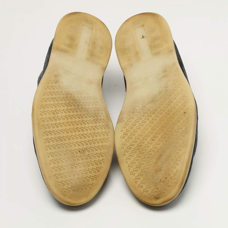 Pre Owned Loro Piana Open Walk Size 43 Navy Blue Suede Boots