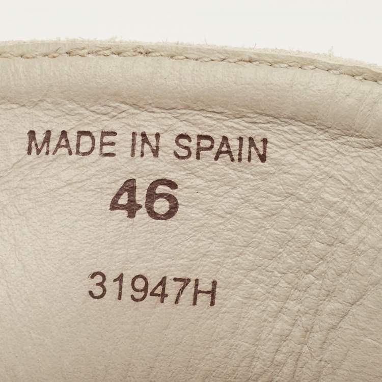 Pre Owned Loro Piana Seaside walk Size 46 Beige Suede Espadrille Flat