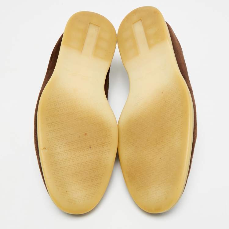 Pre Owned Loro Piana Open Walk Size 44 Dark Brown Suede Ankle Length Boots