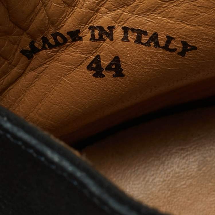 Pre Owned Loro Piana Open Walk Size 44 Navy Blue Leather Ankle Length Boots