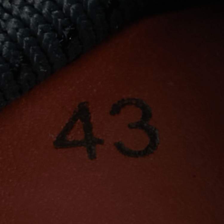 Pre Owned Loro Piana 360 LP Flexy Walk Size 43 Black Knit Fabric and Leather Slip On Sneakers