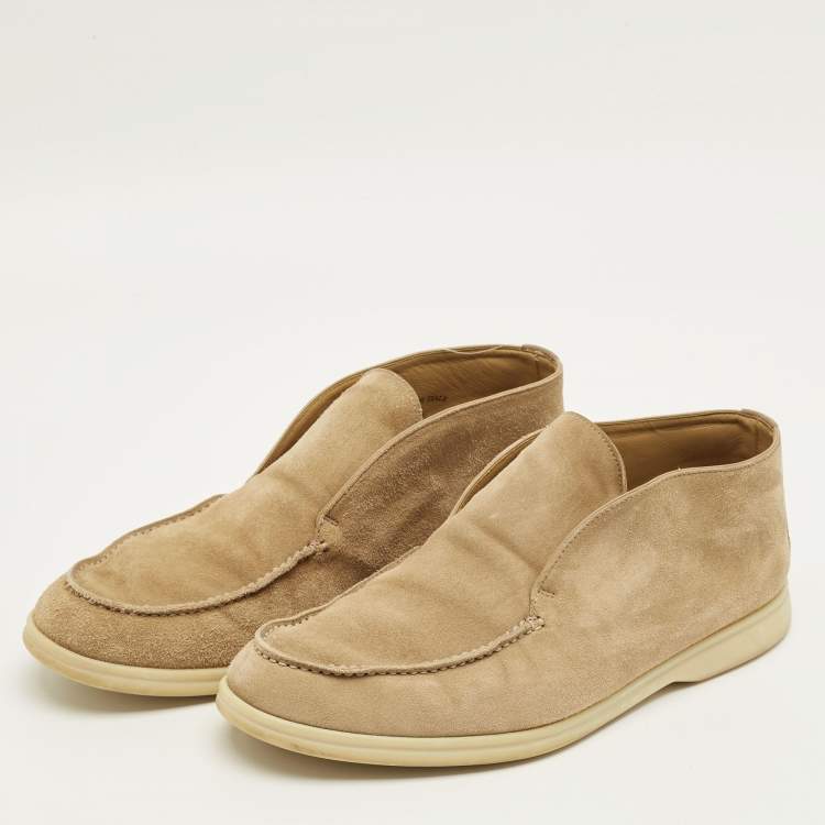 Pre Owned Loro Piana Open Walk Size 43 Brown Suede Ankle Length Boots