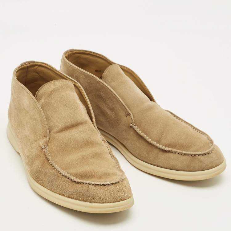 Pre Owned Loro Piana Open Walk Size 43 Brown Suede Ankle Length Boots