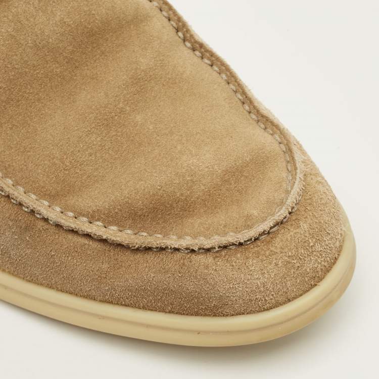 Pre Owned Loro Piana Open Walk Size 43 Brown Suede Ankle Length Boots