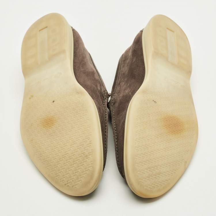 Pre Owned Loro Piana Summer Walk Size 43.5 Brown Suede Loafers