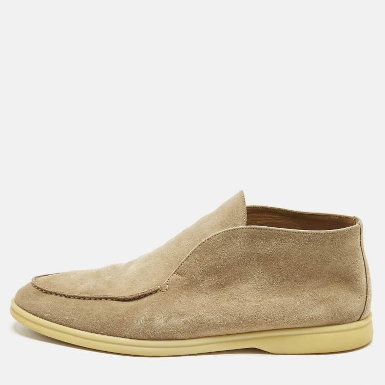 Pre Owned Loro Piana Open Walk Size 46 Beige Suede Boots