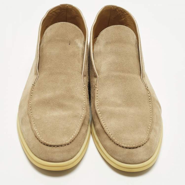 Pre Owned Loro Piana Open Walk Size 46 Beige Suede Boots