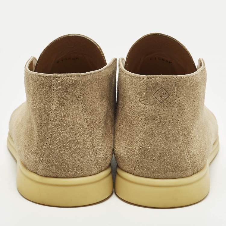 Pre Owned Loro Piana Open Walk Size 46 Beige Suede Boots