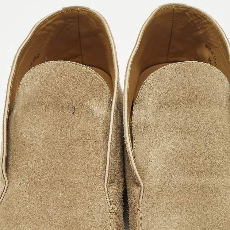 Pre Owned Loro Piana Open Walk Size 46 Beige Suede Boots