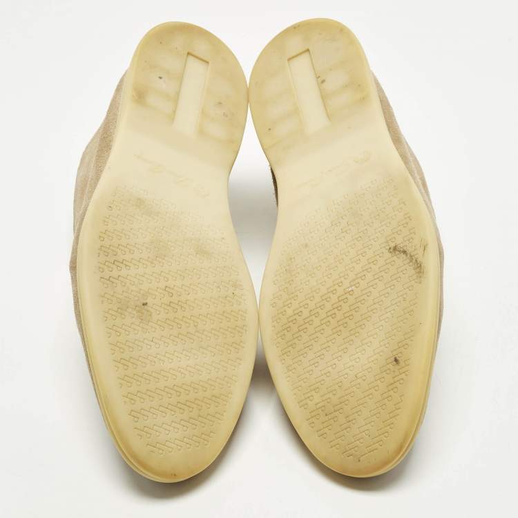 Pre Owned Loro Piana Open Walk Size 46 Beige Suede Boots