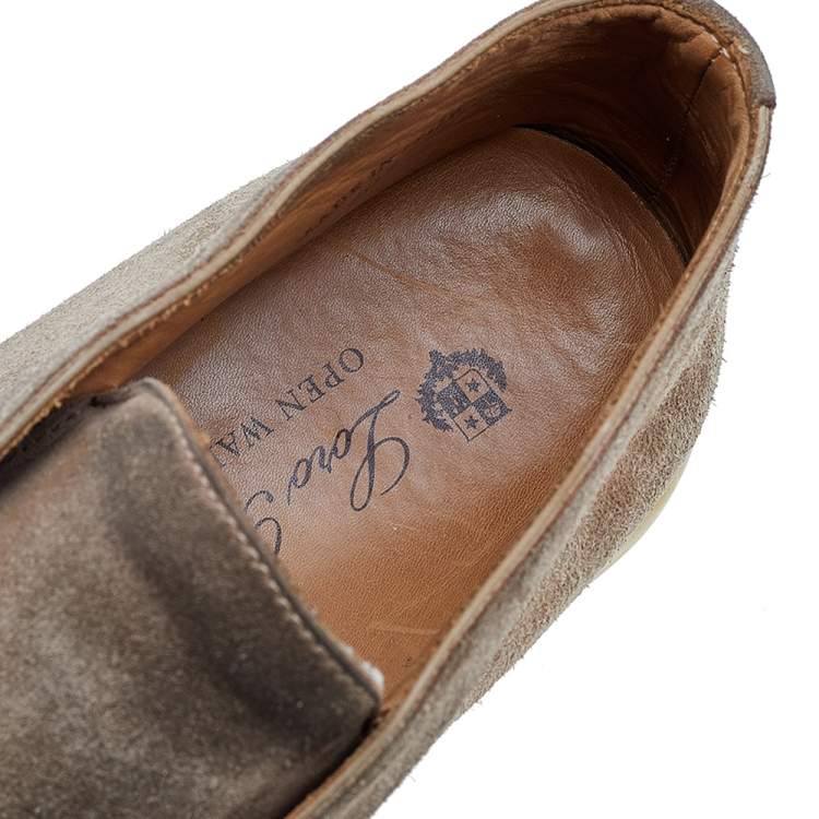 Pre Owned Loro Piana Brown Suede Open Walk Ankle Boots Size 40.5