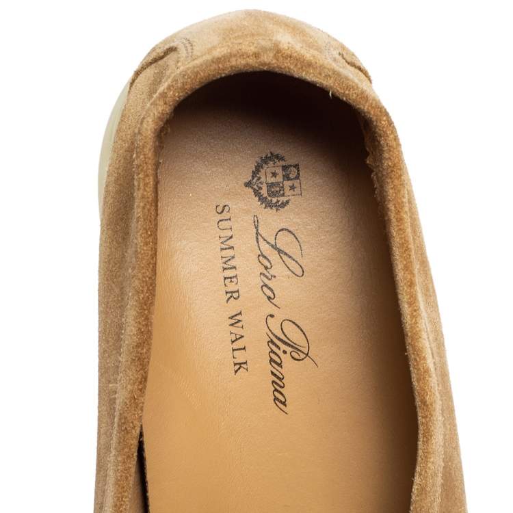Pre Owned Loro Piana Brown Suede Summer Walk Loafers Size 43