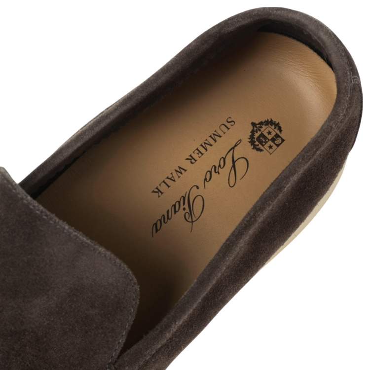 Pre Owned Loro Piana Brown Suede Summer Walk Loafers Size 43 