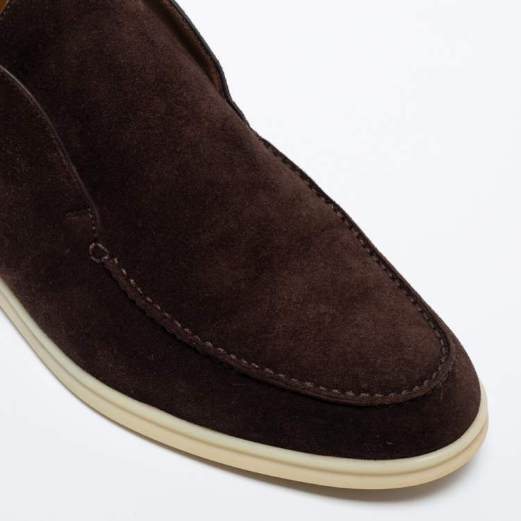 Pre Owned Loro Piana  Brown Suede Open Walk Boots Size 43