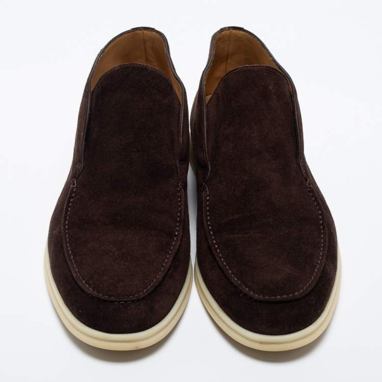 Pre Owned Loro Piana  Brown Suede Open Walk Boots Size 43