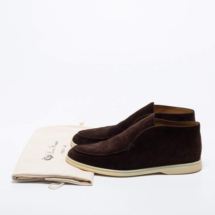 Pre Owned Loro Piana  Brown Suede Open Walk Boots Size 43