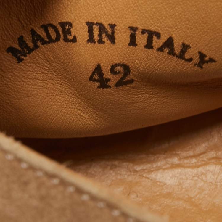 Pre Owned Loro Piana Brown Suede Open Walk Boots Size 42