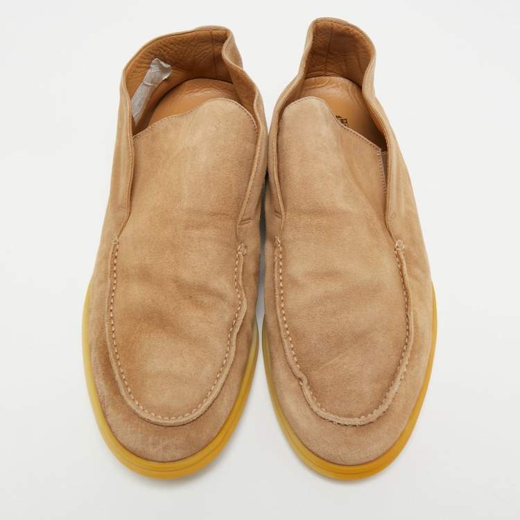 Pre Owned Loro Piana Brown Suede Open Walk Boots Size 42