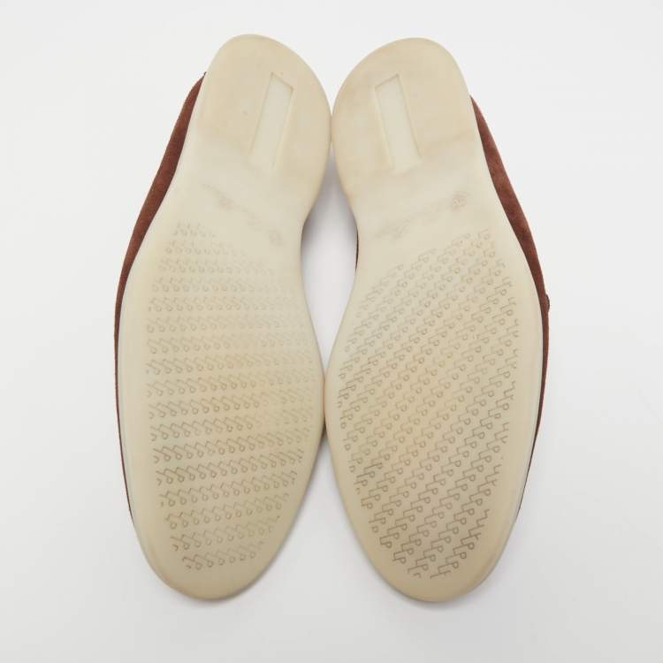 Pre Owned Loro Piana Brown Suede Summer Walk Loafers Size 43