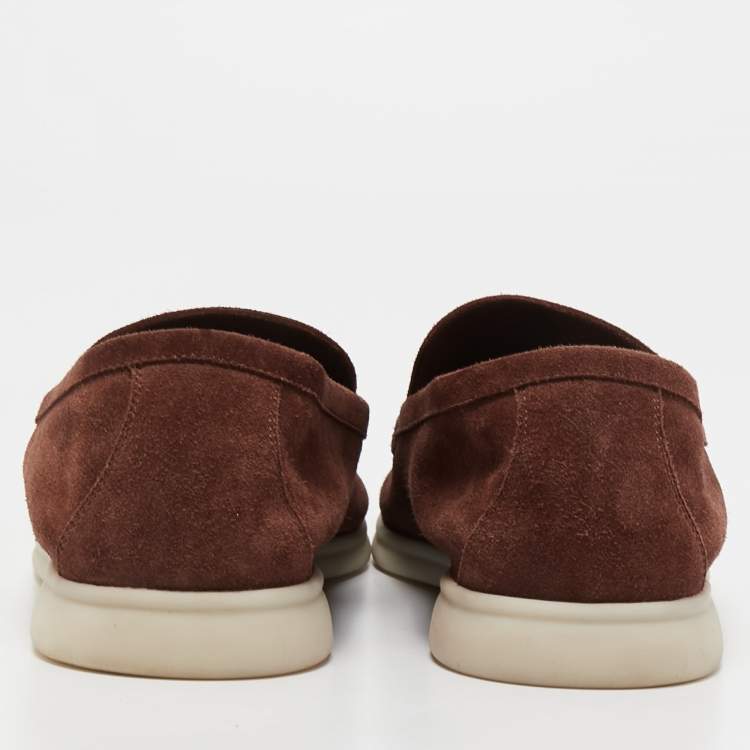 Pre Owned Loro Piana Brown Suede Summer Walk Loafers Size 43