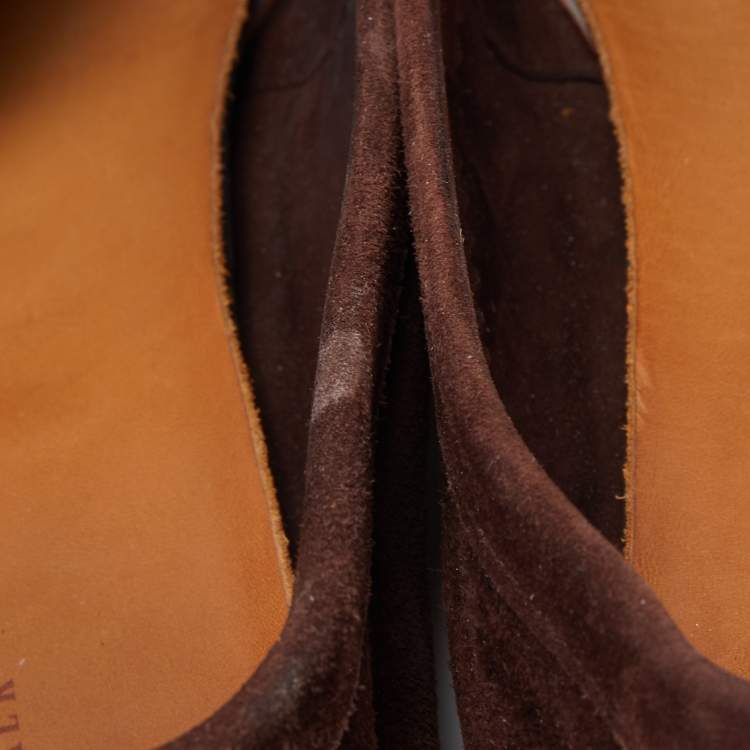 Pre Owned Loro Piana Dark Brown Suede Summer Walk Loafers Size 45