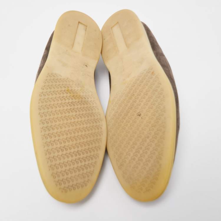 Pre Owned Loro Piana Brown Suede Summer Walk Loafers Size 43