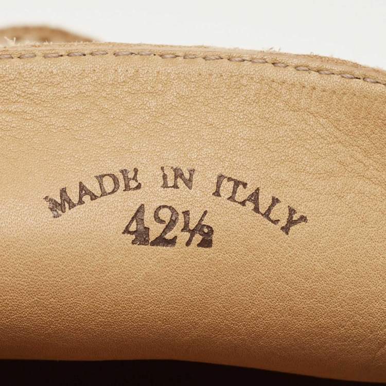 Pre Owned Loro Piana Brown Suede Summer Walk Slip On Loafers Size 42.5