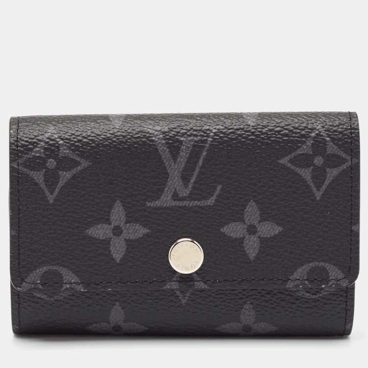 Pre Owned Louis Vuitton Monogram Eclipse Canvas 6 Key Holder