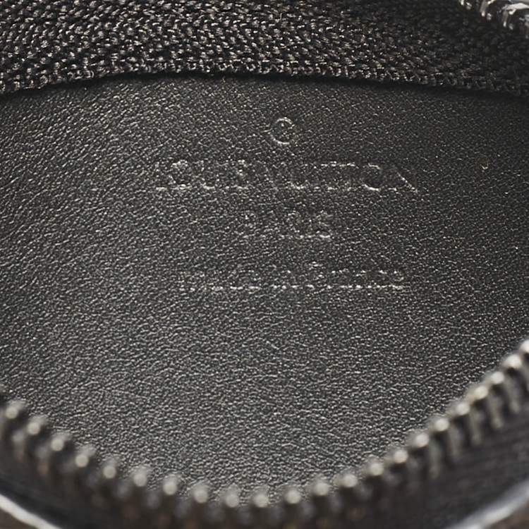 Pre Owned Louis Vuitton Black Aerogram Leather Key Pouch