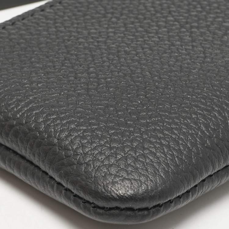 Pre Owned Louis Vuitton Black Aerogram Leather Key Pouch