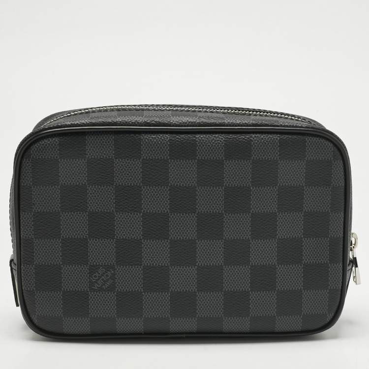 Pre Owned Louis Vuitton Damier Graphite Canvas Toilet Pouch PM