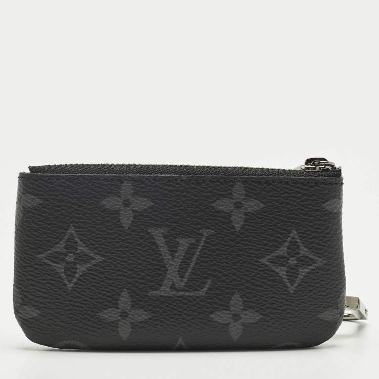 Pre Owned Louis Vuitton Monogram Eclipse Reverse Canvas Key Pouch