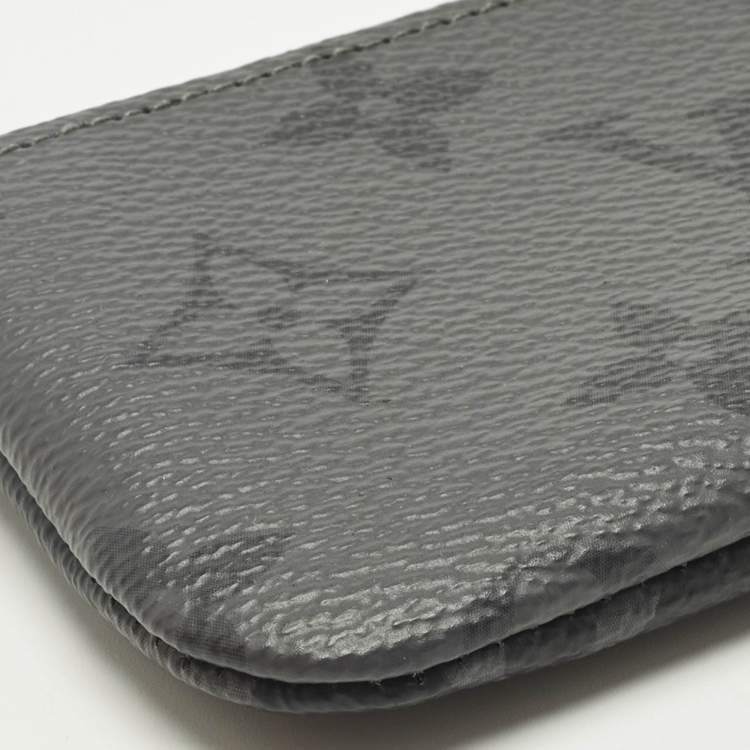 Pre Owned Louis Vuitton Monogram Eclipse Reverse Canvas Key Pouch
