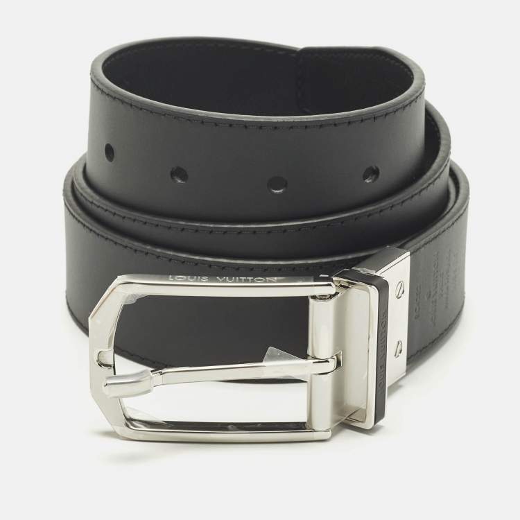 Pre Owned Louis Vuitton Reversible Belt Black Damier Infini Leather 
