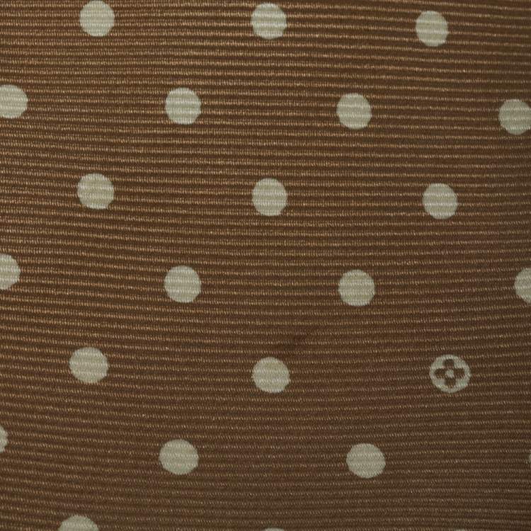 Pre Owned Louis Vuitton Light Brown Dotted Silk Tie
