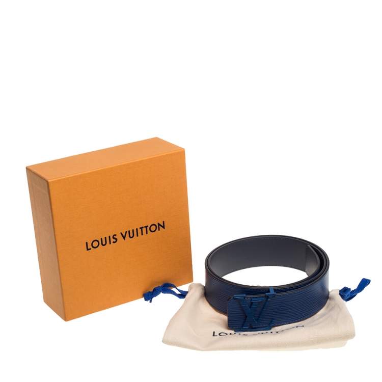 Pre Owned Louis Vuitton Saphir Epi Leather LV Initiales Belt 90 CM